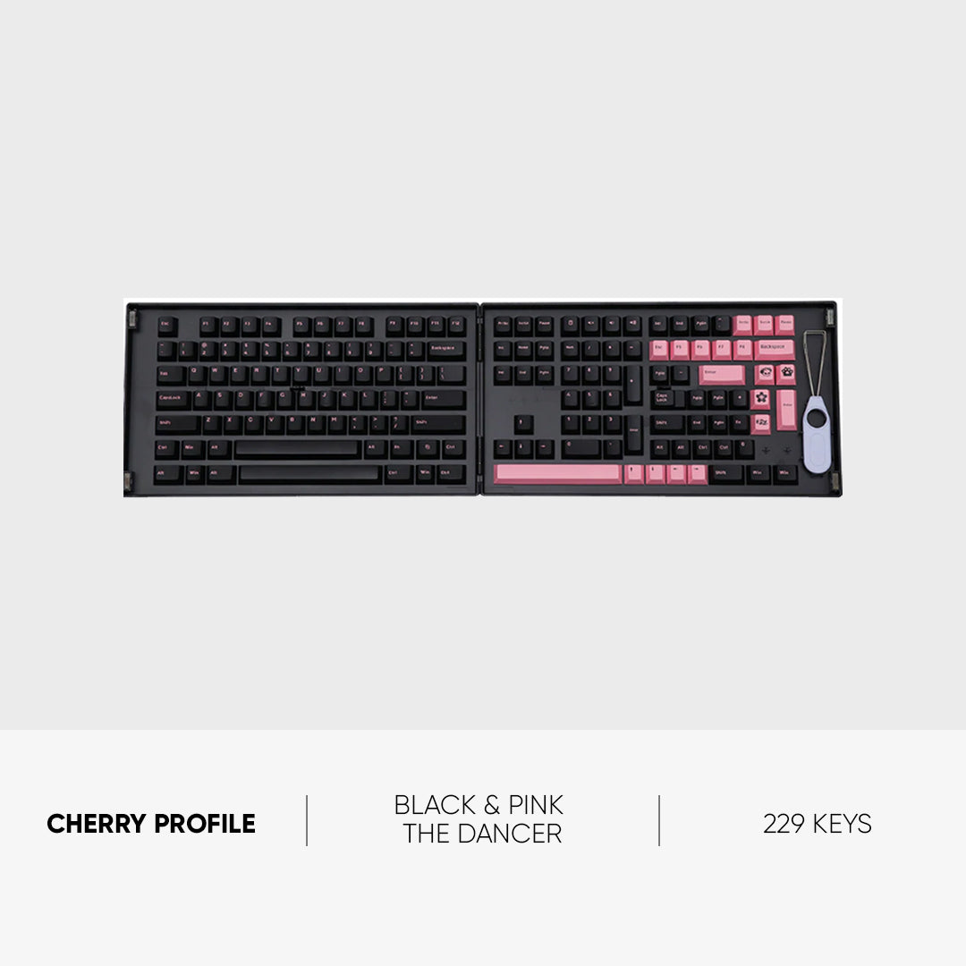 AKKO Keycap - Cherry Profile - Black & Pink The Dancer