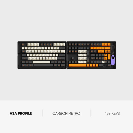AKKO Keycap - ASA Profile - Carbon Retro