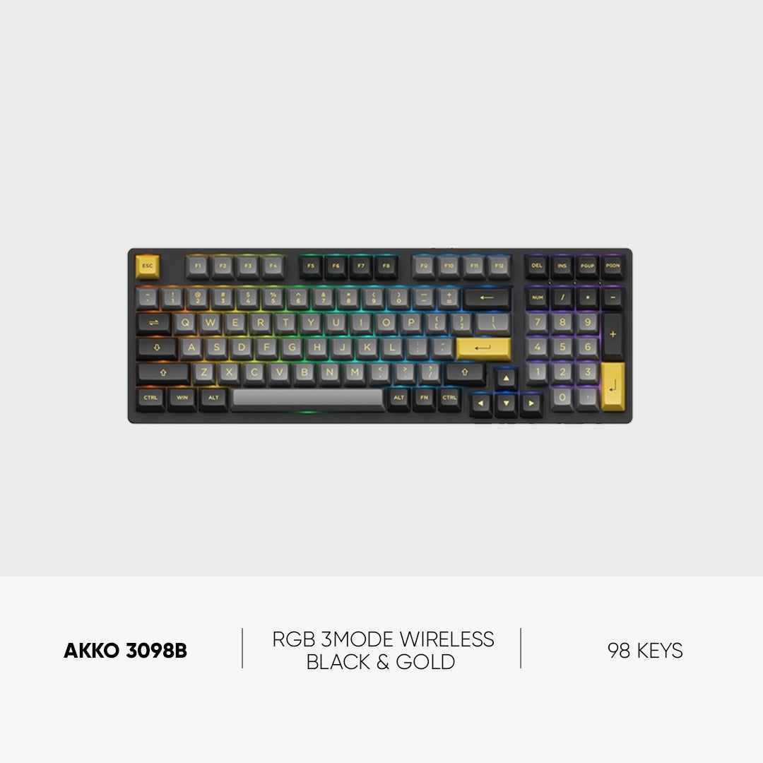 AKKO Keyboard 3098B - Black & Gold