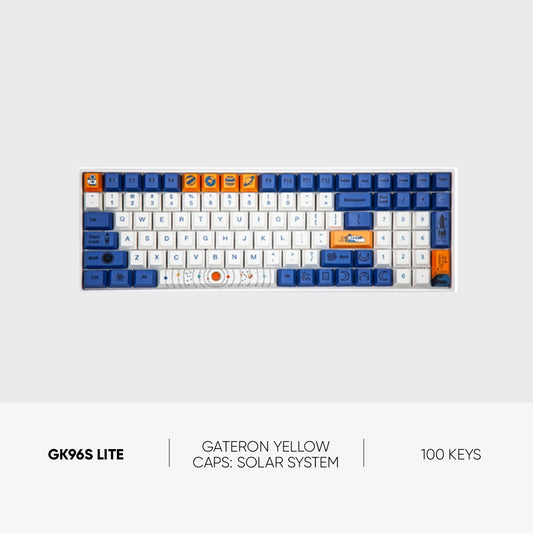 GK96S LITE GATERON YELLOW Caps: SOLAR SYSTEM | Case: Wt