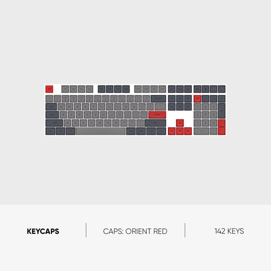 PATENTED SILICONE KEYCAPS SK142/GK142 Caps: Orient Red